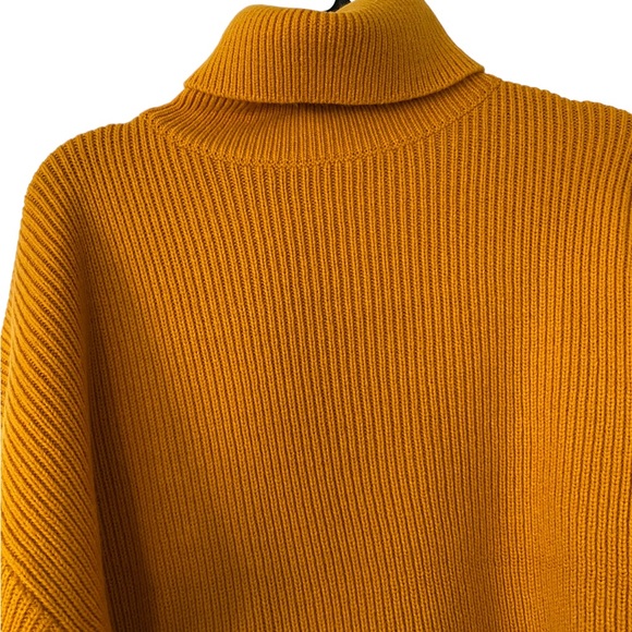 Marciano Mustard Colour Turtleneck Asymmetrical Sweater - Size XS - Picture 6 of 10